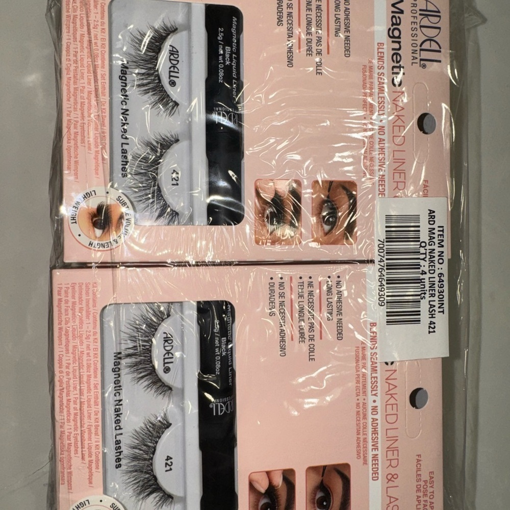 Bundle of 4 Ardell Magnetic Naked Liner and Lashes - Black Magnetic Strip - Picture 2 of 5